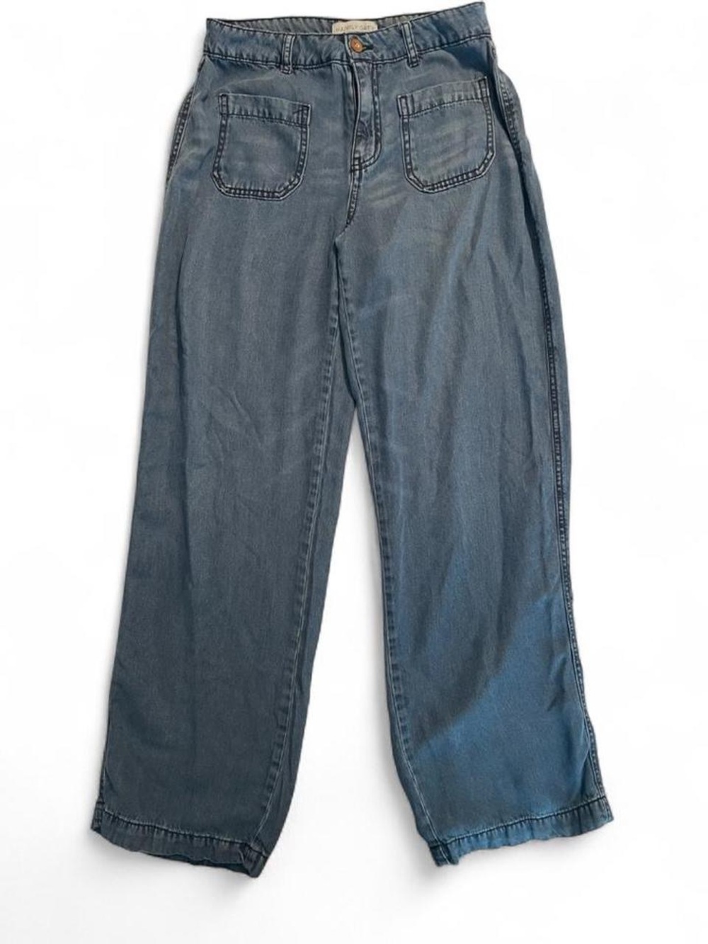 Wide-Leg Women's Jeans in Washed Blue
